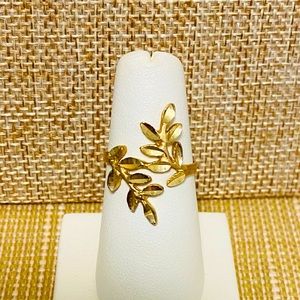 LAST DAY ON SITE…14K leaf design ring